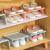 7pcs-double-layer Shoe Rack Organizer-stable Plastic Shoe Rack with Multiple Compartments,space-saving and Easy To Assemble