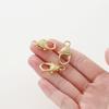 5pcs/lot 14K 18K Gold Color Plated Love Heart Lobster Clasps Necklace Chain End Connectors For DIY Jewelry Making Findings