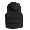 Men's Winter Trend Wear Loose Thick Down Cotton Clip Multi-pocket Solid Color Casual Hooded Vest Coat