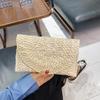 Genți de modă noi, damă, femei, vară, minunat, retro, paie de porumb, tricotat, geantă de mână, cheie, poșetă de bani, geantă lungă de plajă.