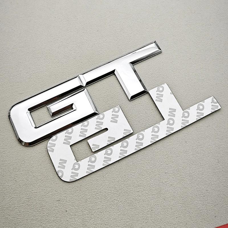 gycsn9 3D Metal Logo GT Car Rear Boot Trunk Emblem Fender Side Front Grille Badge Sticker Decals For Mustang GT Accessories