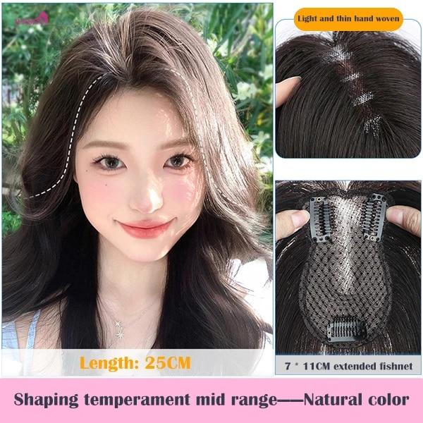 

Парик для женщин, замена головы, высокая черепная корона, увеличенный объем волос, покрывающий белые волосы, пушистые густые волосы 7x11-10 inches 25cm