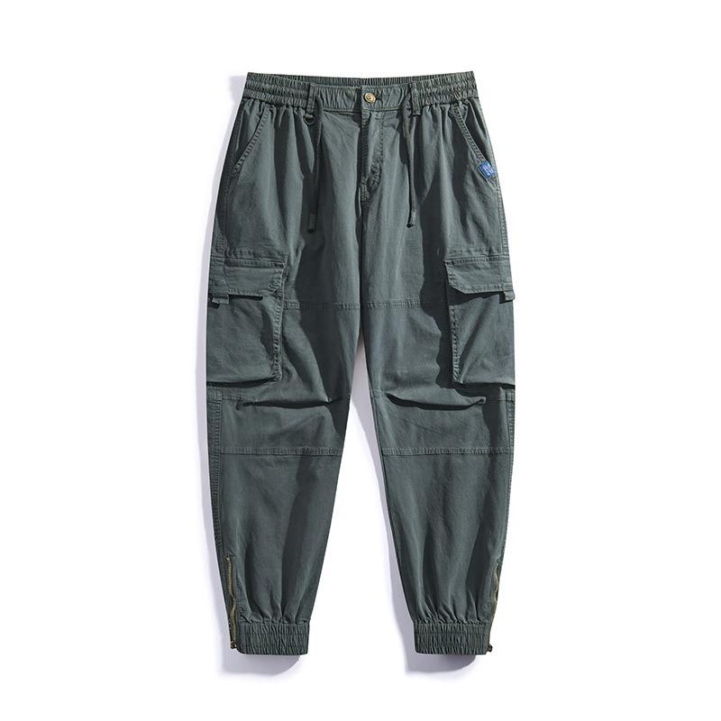 Wear Green New Overalls, High-end Ruffian Handsome Multi-pocket Pants, Trendy Brand Men's Loose and Versatile Straight-leg Pants