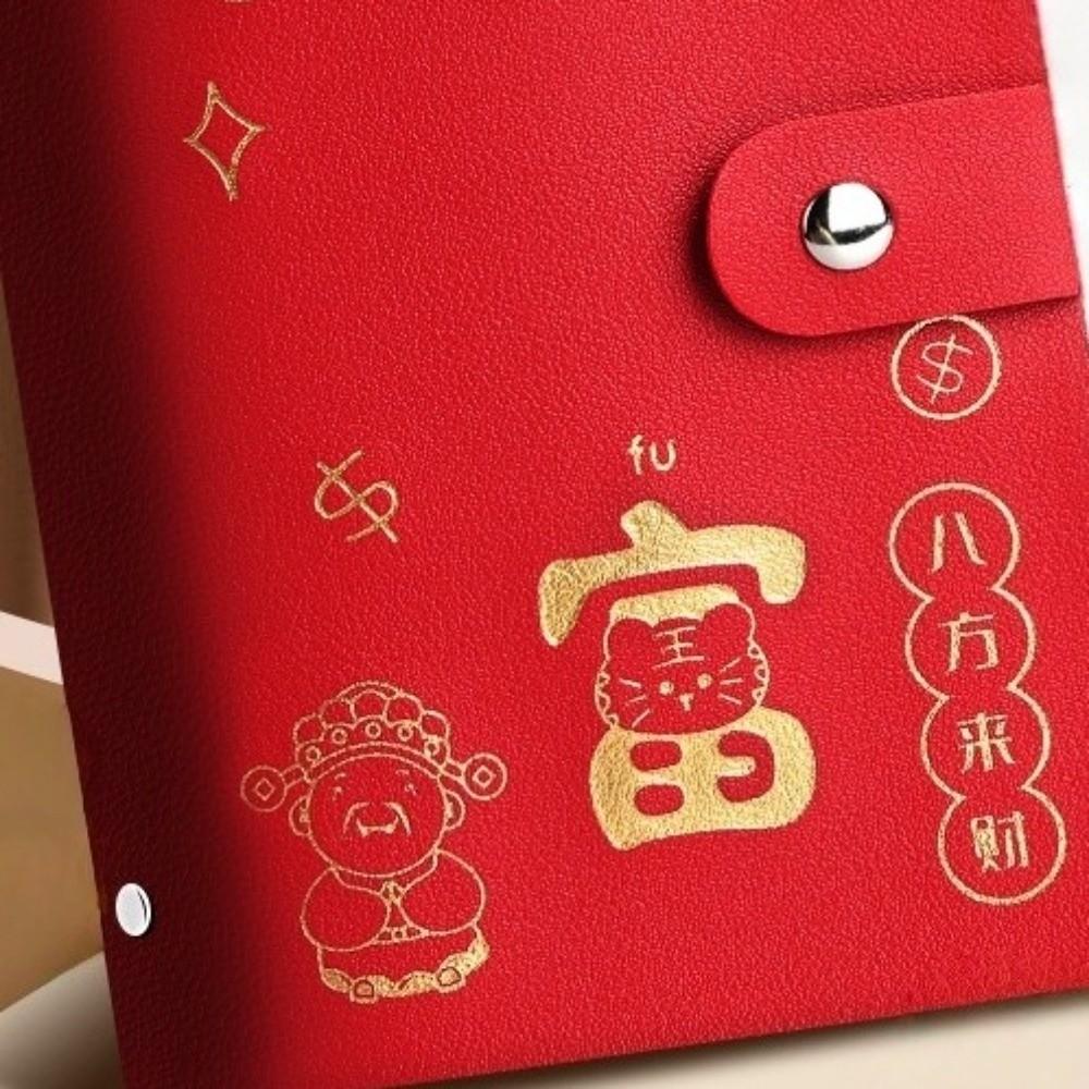 Chinese New Year Envelop Savings Challenges Book God of Wealth Style Cash Budget Notebook Unisex
