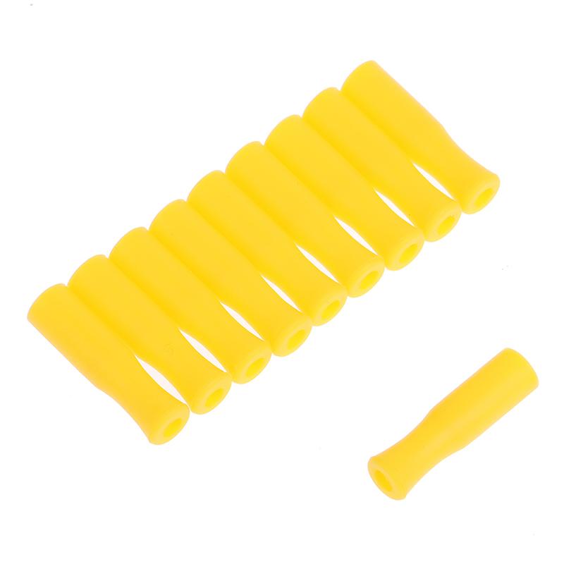 10/20Pcs Straw Tip Cover Food Grade Silicone Cover Caps Reusable Anti Burn Protector Party Supplies Accessories