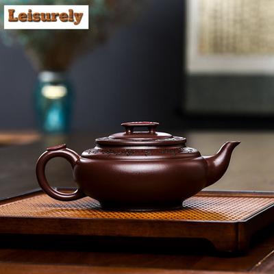 Teiera cinese Yixing in argilla viola 300 ml Deposito prezioso Vaso in sabbia sanguigna viola Bellezza Infusore per tè Bollitore Zisha fatto a mano