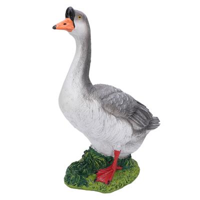Goose Garden Statue Realistic Cute Resin Goose Sculpture for Flowerbed Fountain Balcony Courtyard