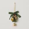 Green Christmas Chime Bell Red Pine Cone Bell Pendant  Home Door Decorations