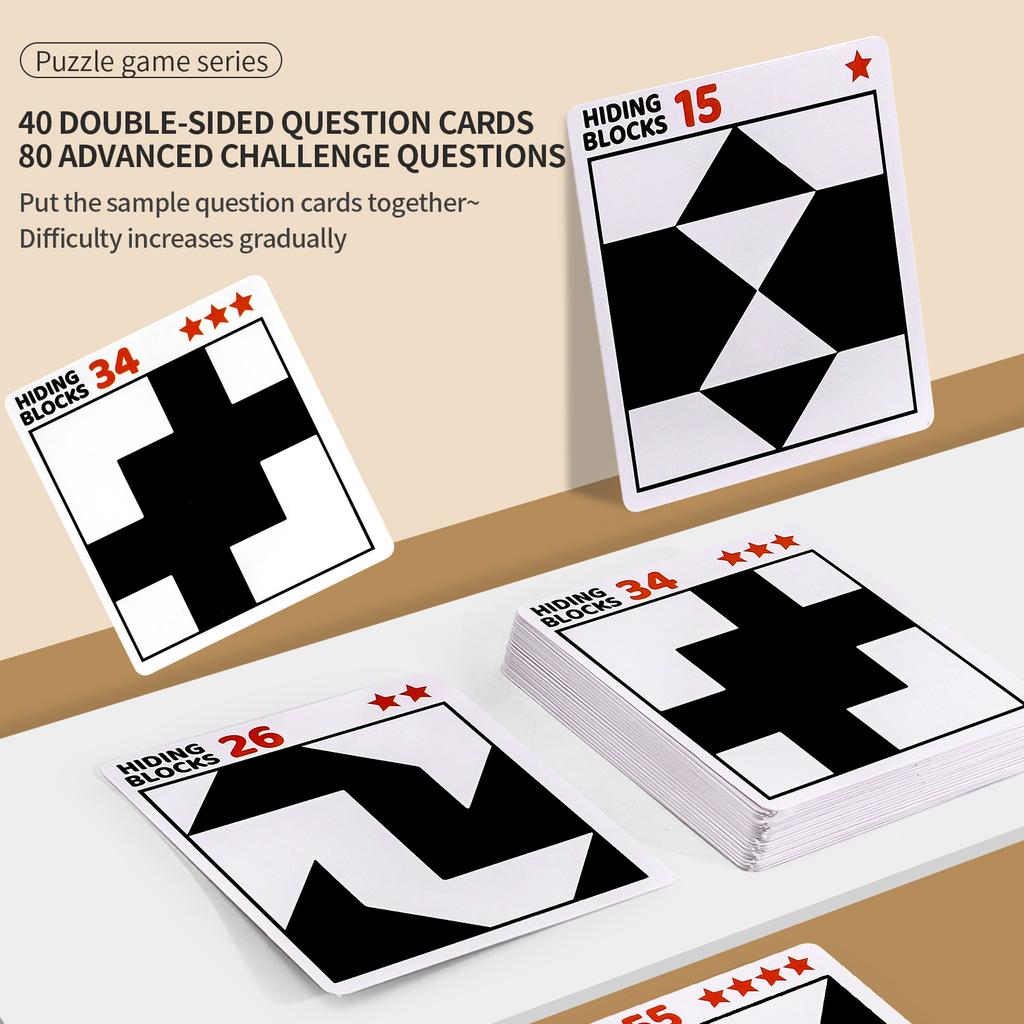 Puzzle Hidden Block Puzzle Toys Cultivate Children's Spatial Imagination Ability Parent-Child Interactive Board Game