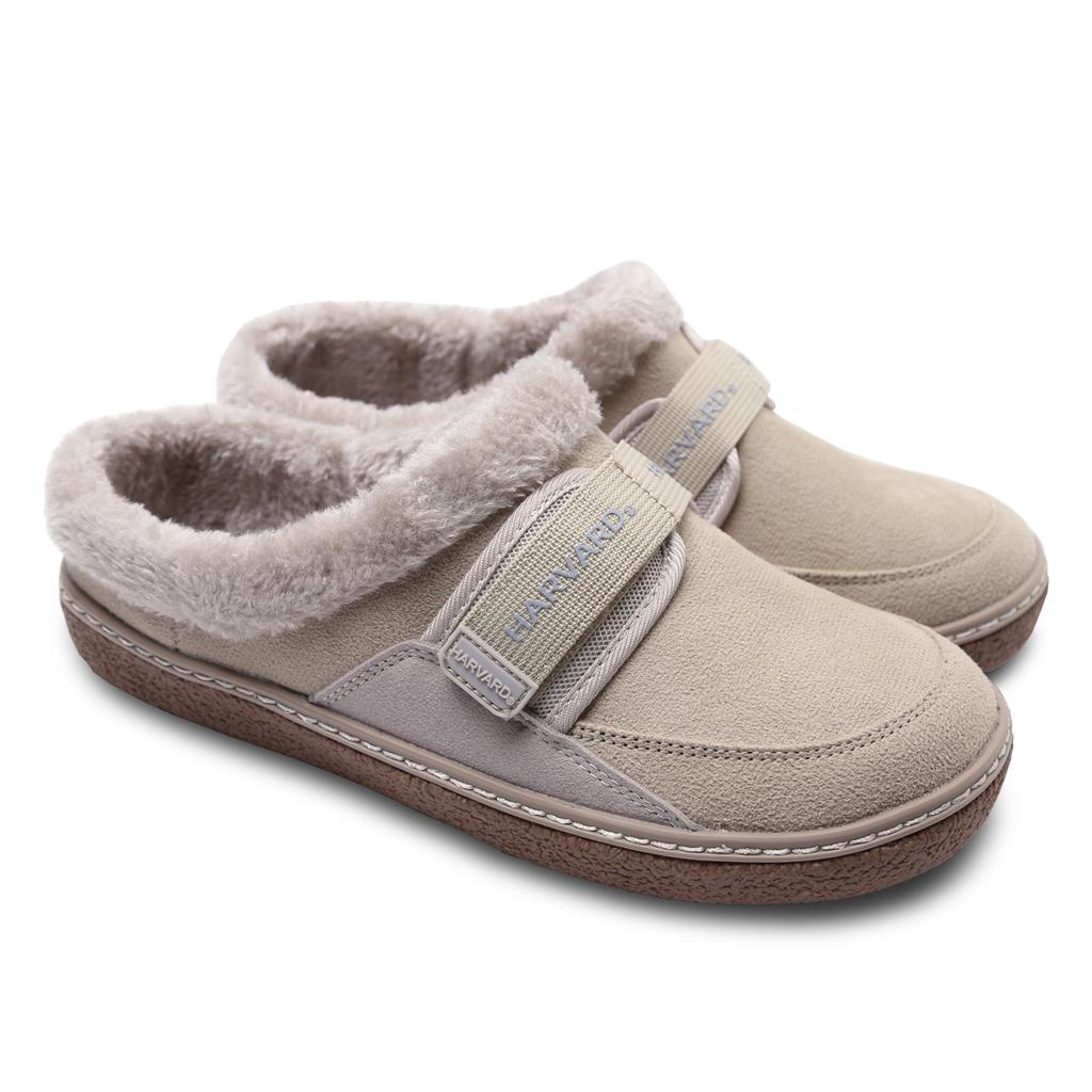 Harvard Shoes Inveno Unisex Fur Slip-Ons Beige