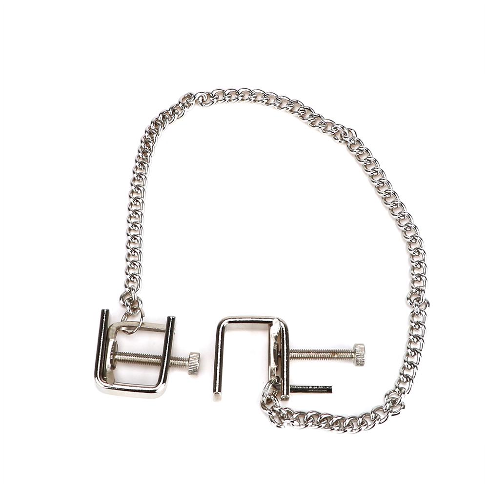 Sexspielzeug für Paare Nippelklemmen Spiele für Erwachsene Flirten Necken Nippelstimulator Brustklammern aus Edelstahl SM Bondage Metallkette