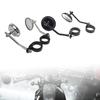 Motorcycle Mirrors 180-degree Rotatable Rearview Fork Mount Side Mirror ABS Aluminum Alloy Universal for Motorbike Windshield