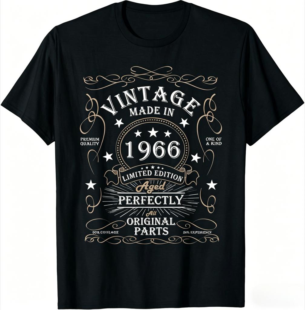 Vintage Legend Born in 1966 59th Birthday Tee 59 Years Old TShirt Printed Graphic T Shirt Unisexs Clothing 2026 Summer T Shirt