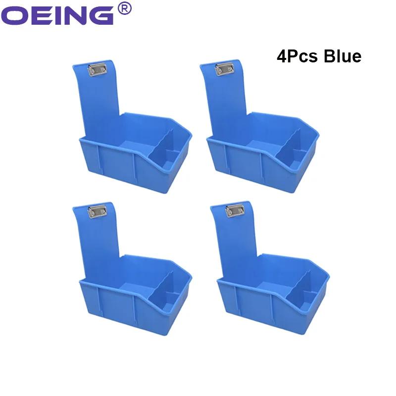 4Pcs Dental Turnover Storage Box Colourful Lab Work Tray Divided Teeth Model Tray With Metal Clip Dentistry Tools