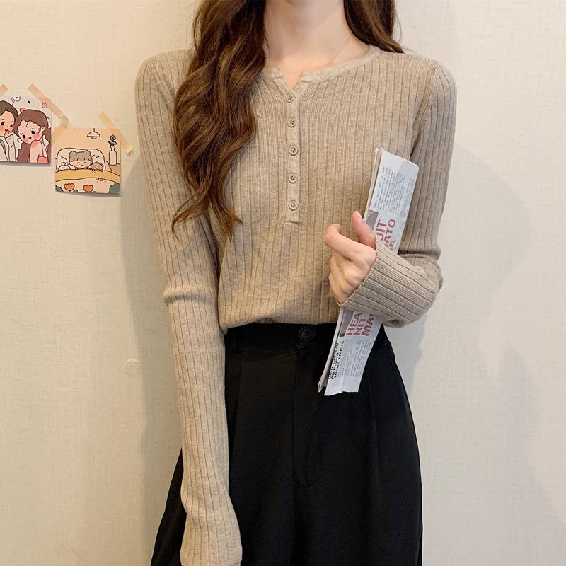New Slim-fitting Tight-fitting Long-sleeved Knitted Sweater Inside, Autumn and Winter Sweater Women's Bottoming Shirt