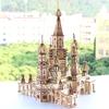 3D Wooden Puzzle Saint Basil's Cathedral Building House Kits Castle Villa Model Jigsaw Teen DIY Toys For Children Kids Gift