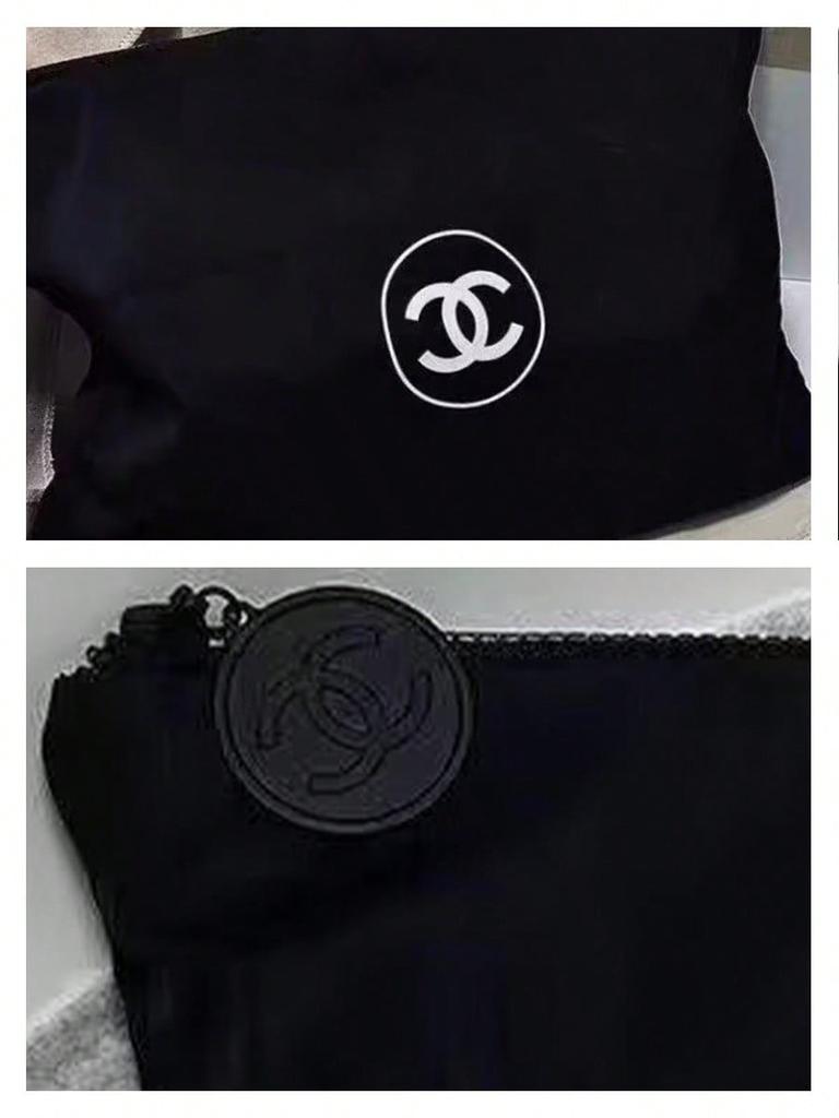 Chanel Borsa per Cosmetici Pieghevole Impermeabile Nera di Grande Capacità, Necessaire da Viaggio