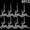 Clear Acrylic Snowflake Ornaments Christmas Tree Decorations Winter Wonderland Party Star Snowflake Icicle Shaped Crystal Decor