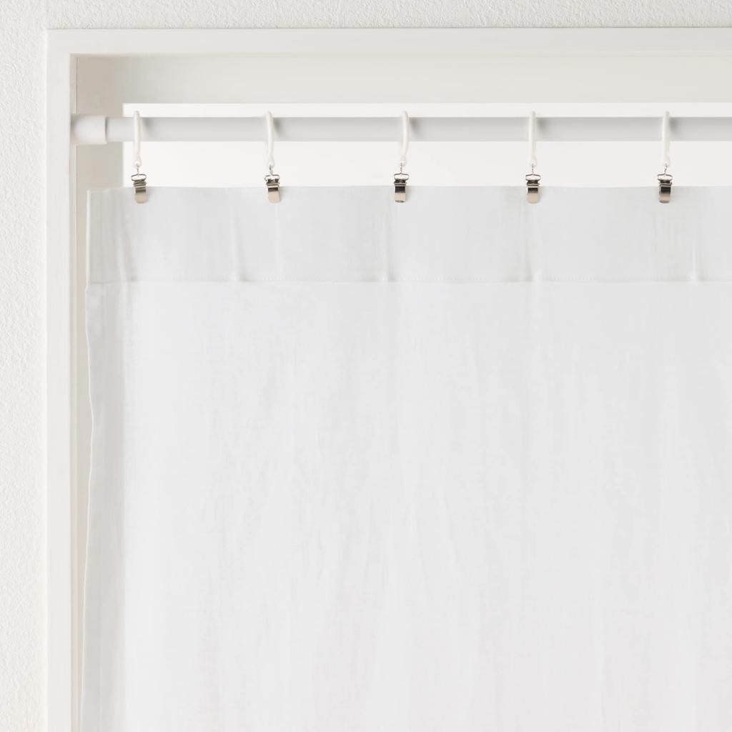 MUJI Cotton Voile Width 100 X Length 12085263 Non-Pleated Curtains, Off-White, 103cm,