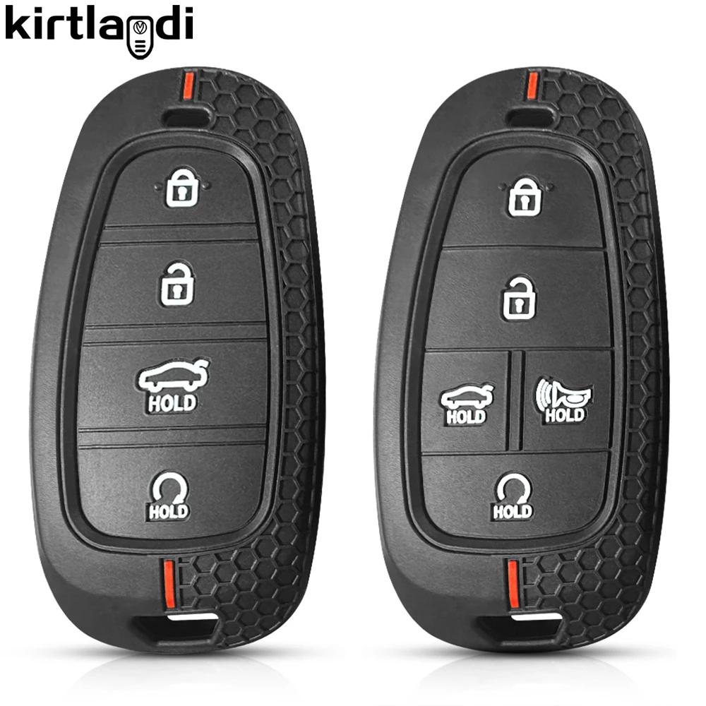 Transparent TPU Remote Key Case Cover For Hyundai Tucson 2023 Santa Fe 4 NEXO NX4 Atos Prime Solaris 2021 Holder Car Accessories