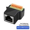 Solderless RJ11 To 8Pin Terminal Block Adapter RJ11 Male Plug / Female Jack To 8P Spring Push Terminal Connector