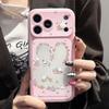 Applicable To iPhone17promax Pink Floral Miffy Rabbit 2-in-1 Mobile Phone Case Apple 16 Niche 15 Generation