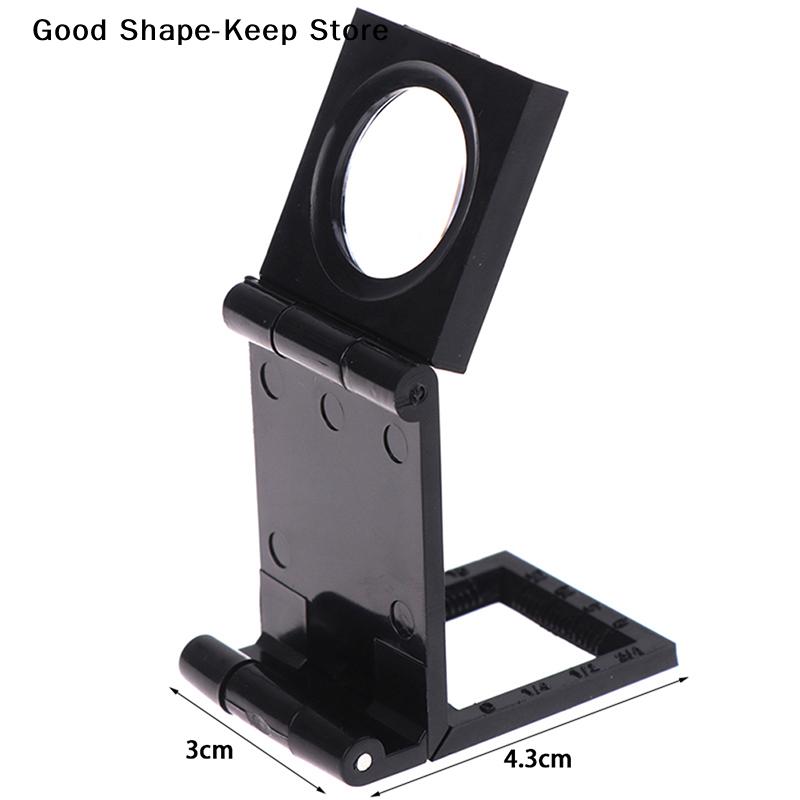 10X 28mm Folding Magnifier Stand Loupe with Scale for Textile Optical Glass Plastic Folding 22MM Caliber Magnifying Glass Tool
