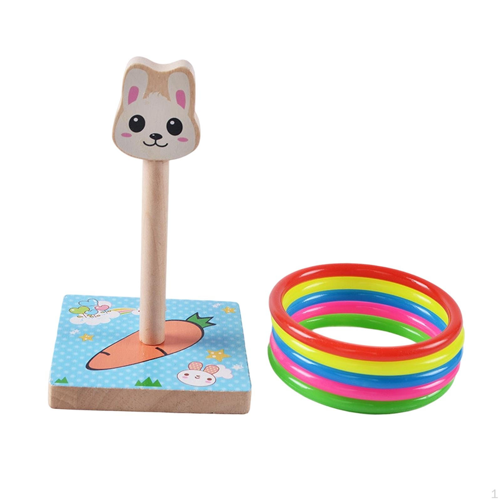 

Toss Game with Animal Motifs, Interactive Wooden Toy for Adults And Parents, Ideal Garden rabbit