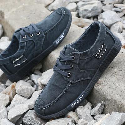 Feiern Sie Frühling Neue Canvas Herrenschuhe Lässig Atmungsaktiv Denim Sportschuhe Arbeit Herrenschuh Weich Besohlt Schnürschuhe Zapatos De Hombre