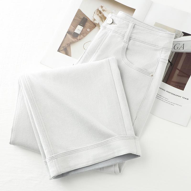 2025 Off-White High-Waisted Slimming Straight-Leg Jeans for Women