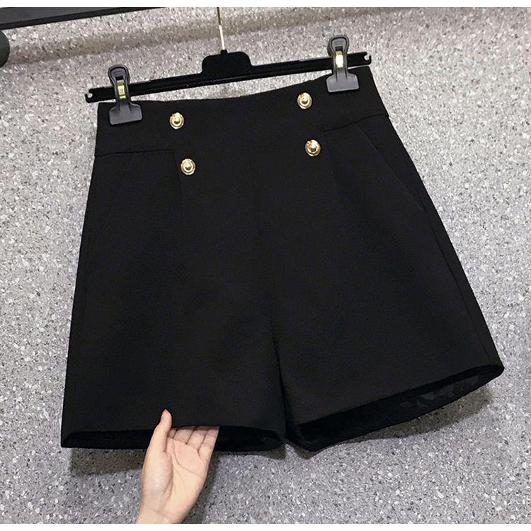 

Plus Size Women s High-Waisted Wide-Leg Slimming Summer Shorts in Stylish New Arrivals M 80-100 lbs чёрный