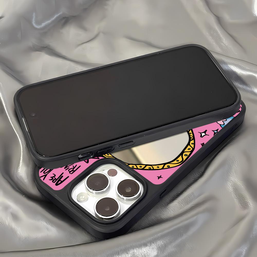 Mirror Phone Case for iPhone 15 11 13 14 for 15 16 Pro Max 12 13 16 Pro Cloud Flower and Animal Cute Style Phone Case