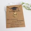Stainless Steel Matte Golden Mortarboard Featuring Number 2026 Pendant Necklace Women Graduation Memorial Jewelry Gifts