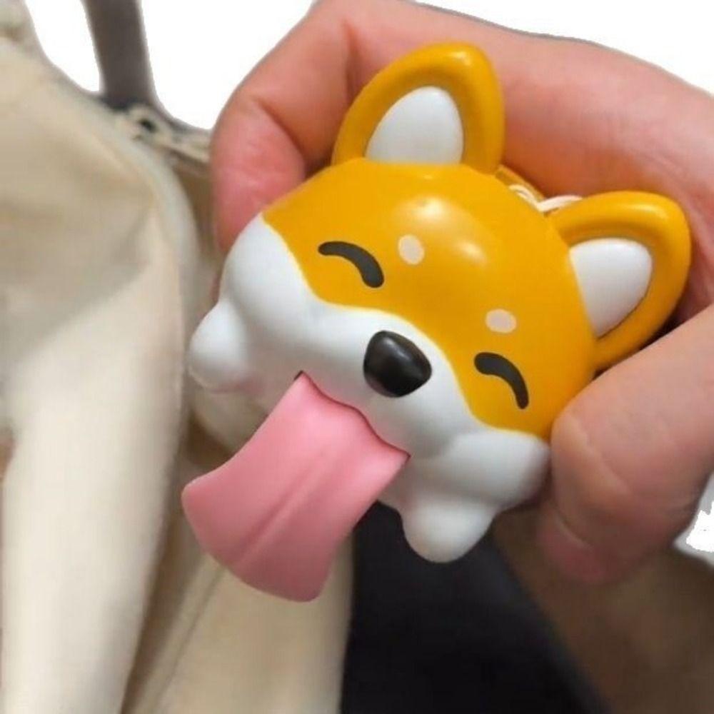 Cartoon Corgi Funny Figurine Plastic Corgi Car Pendant Creative Dog-Shaped Pendant  Gift
