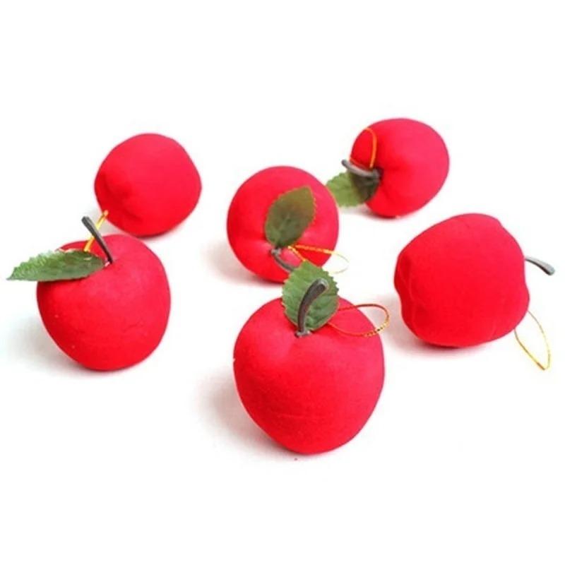 12pcs/bag Christmas Decoration Gifts Red Apple Pendant Christmas Tree Decorations Christmas Supplies