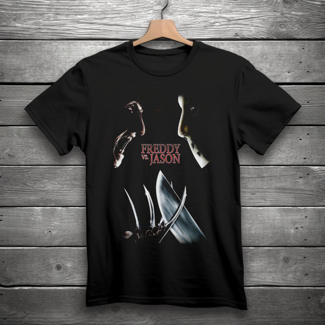 Freddy Vs Jason Movie Horror T-Shirt Black S-3XL S