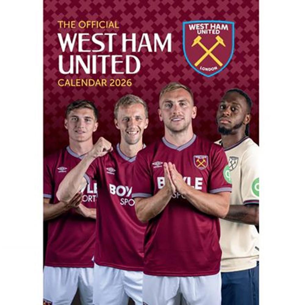 West Ham United FC 2026 A3 Wall Calendar