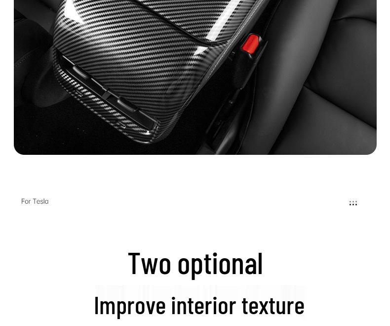 Tesla Model Y/3 Armrest Box and Air Outlet Carbon Fiber Covers