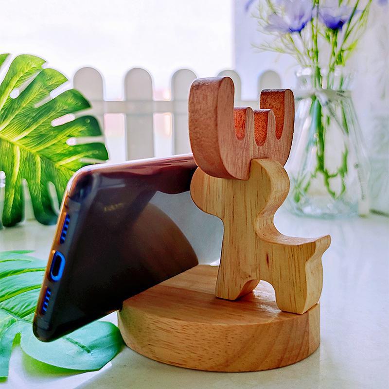 Solid Wood Phone & Tablet Stand: Universal, Simple, and Convenient for Desktops