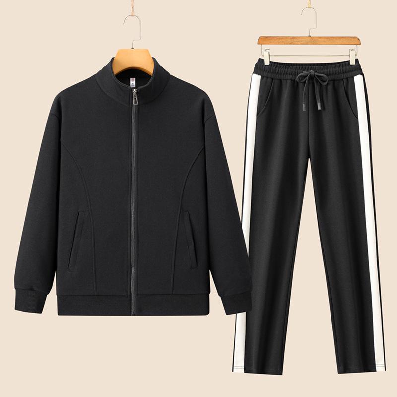 Women's Spring & Autumn Casual Running Two-Piece Set: Long Sleeve Top & Loose Pants, Breathable & Fashionable