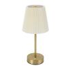 Table Lamp with Fabric Lampshade Modern Minimalist Rechargeable Touch Control RGB Bedside Lamp for Bedroom