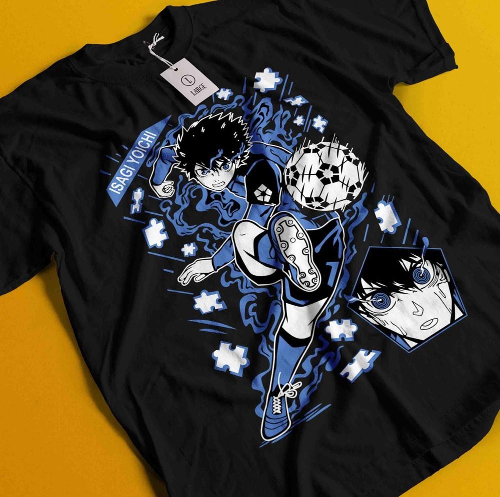 

Футболка Blue Lock Футболка Сейширо Наги Футболка Исаги Йоичи Футболка Рин Итоши Мягкая футболка 3XL