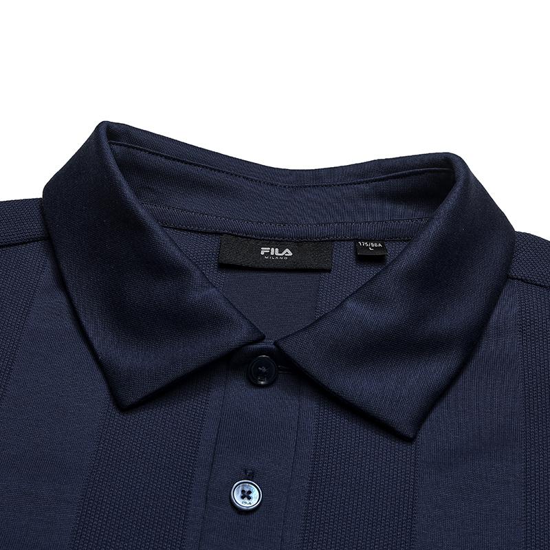 FILA Milano Series Fashion Casual Versatile Cotton Durable Non-Deforming Loose Polo Shirt Men Polo Shirts F11M535103FDB