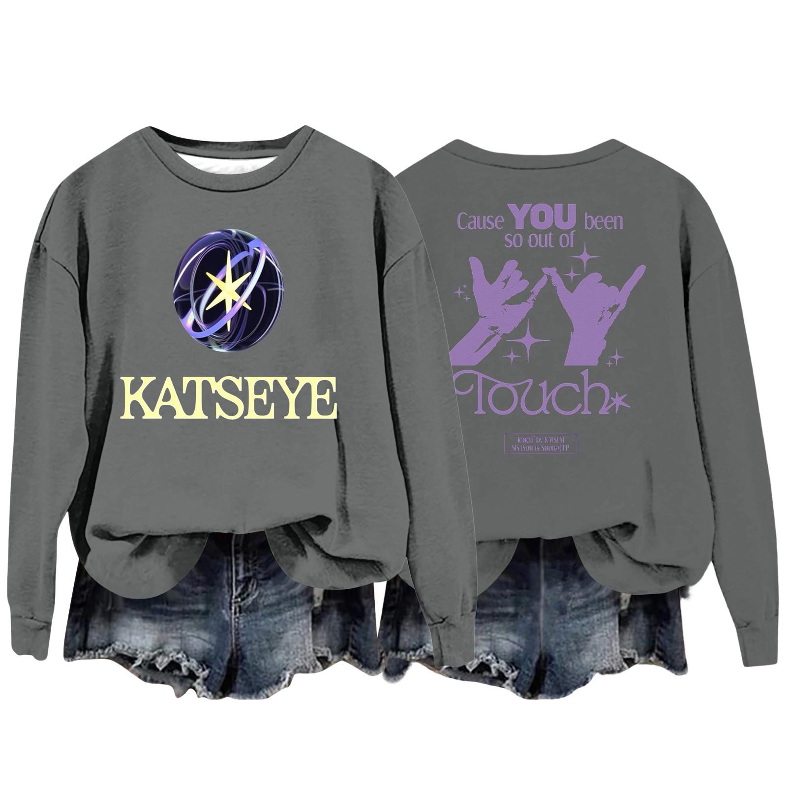 

Женская модная повседневная толстовка с длинным рукавом, свободного кроя, с принтом S