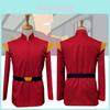 Uniforme Vermelho Capitão Zap Branigan Fantasia Cosplay Tecido Poliéster Mangas Compridas Estilo de Rua