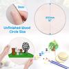 Diy Wood Disc Laser Cutting Poplar Disc Children Handmade Round Wood Chips Teaching Aids