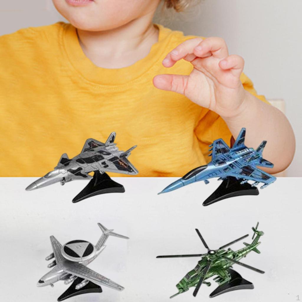 4 kusy 4D modelová stavebnice letadlo ke stavbě letadlo puzzle hračky pro stolní scénu