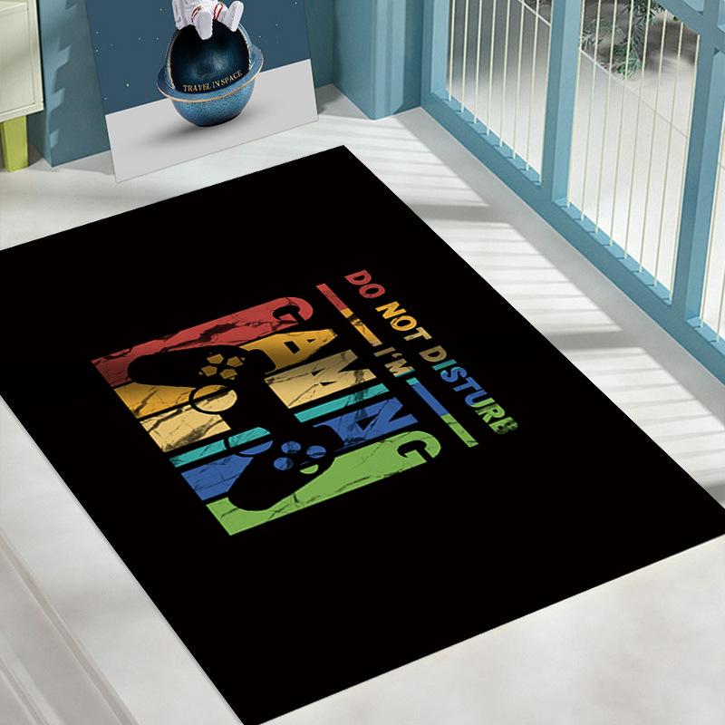 3D Gaming Rug Large Area Carpet for E-sports Room Boys Bedroom Decor Cartoon Gamepad Design Soft Floor Mat