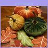 Luxurious Blue Velvet Pumpkin Plush Throw Pillows For Elegant Halloween Decor