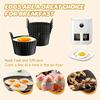 6pcs Black Silicone Air Fryer Baking Cupcake Pan Set | Non-Stick & Food-Grade, Perfect for Eggs, Cupcakes, Muffins, Puddings, Tarts, and Custard